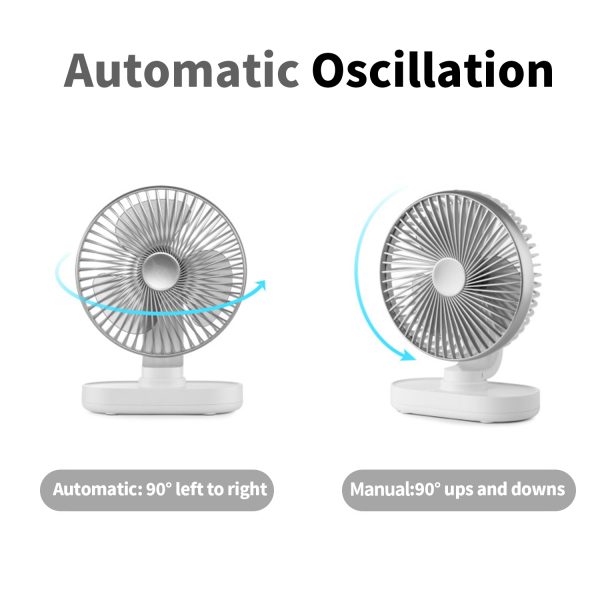 USB Rotation Quiet Small Desk Fan D77 - Image 3