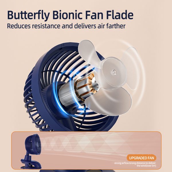 Rechargeable Personal Desk & Clip Fan F601Y - Image 5