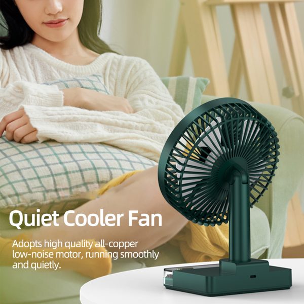 Rechargeable USB Clock Stand Fan DF11-B - Image 6